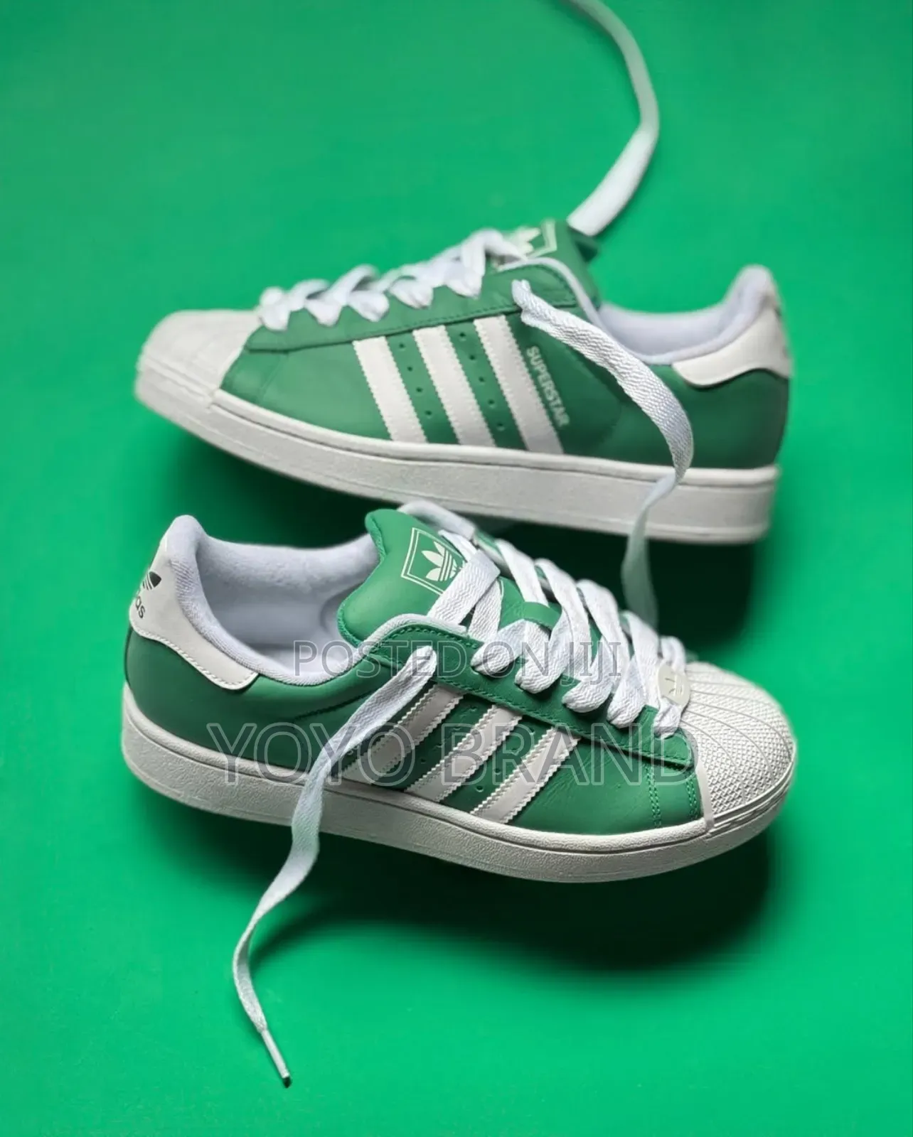 Adidas Super Star Ll Green/White Fashion Sneaker