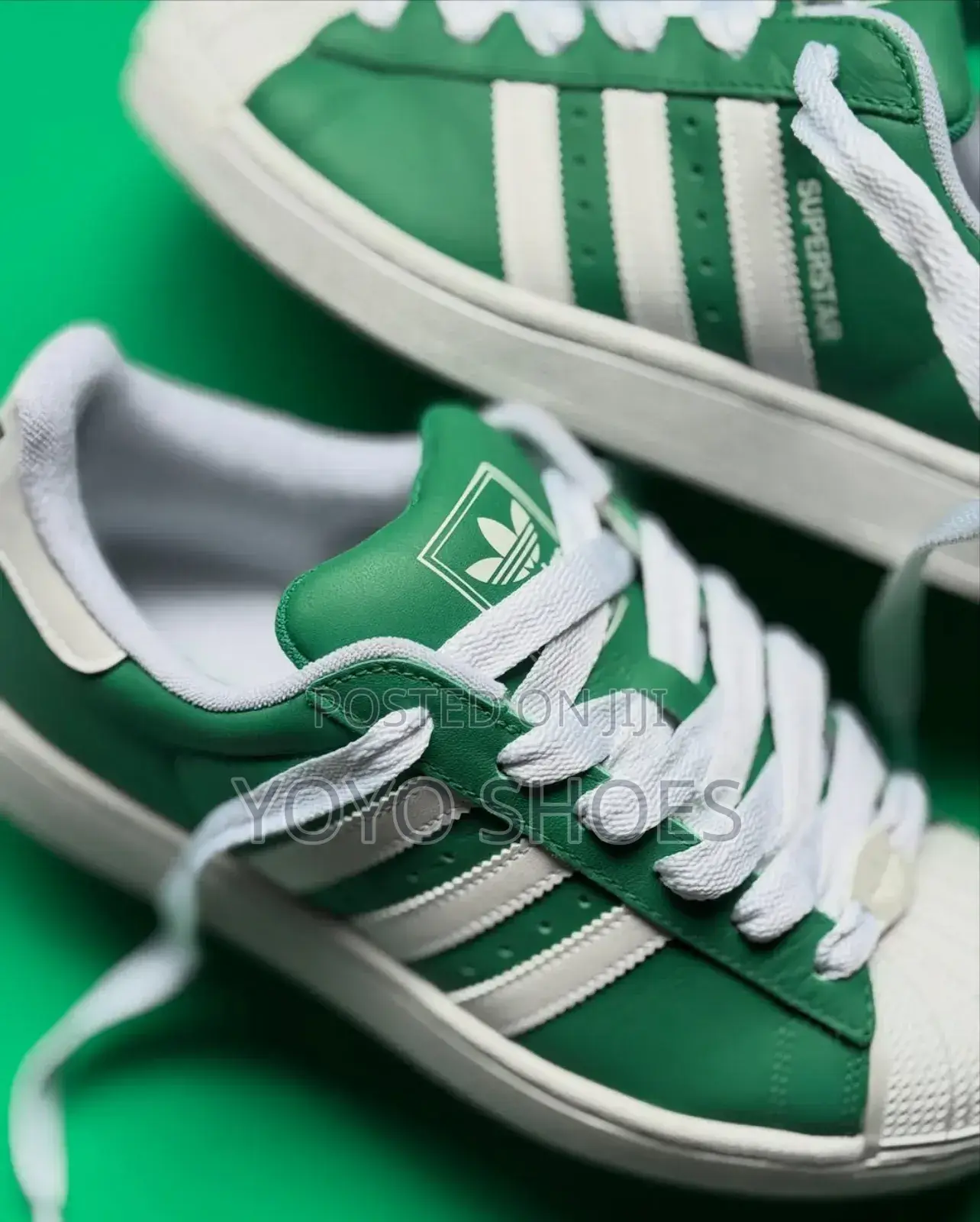 Adidas Super Star Ll Green/White Fashion Sneaker