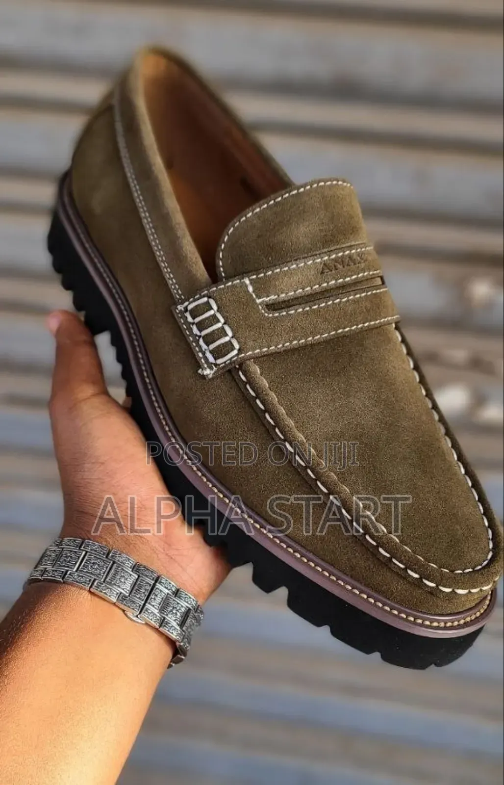 Anax Loafer High Master Quality Smooth Flat Lather Shoes