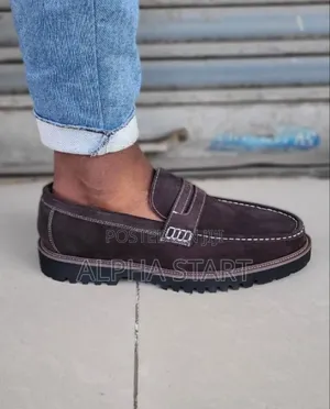 Anax Loafer High Master Quality Smooth Flat Lather Shoes