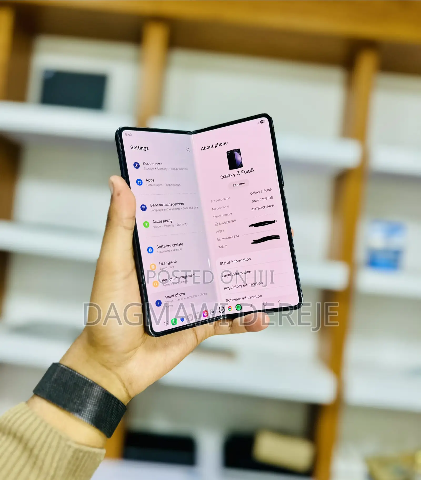 New Samsung Galaxy Z Fold 5 256 GB Black