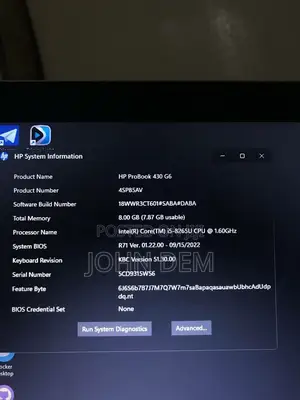 Laptop HP 430 G6 8GB Intel Core I5 SSD 256GB