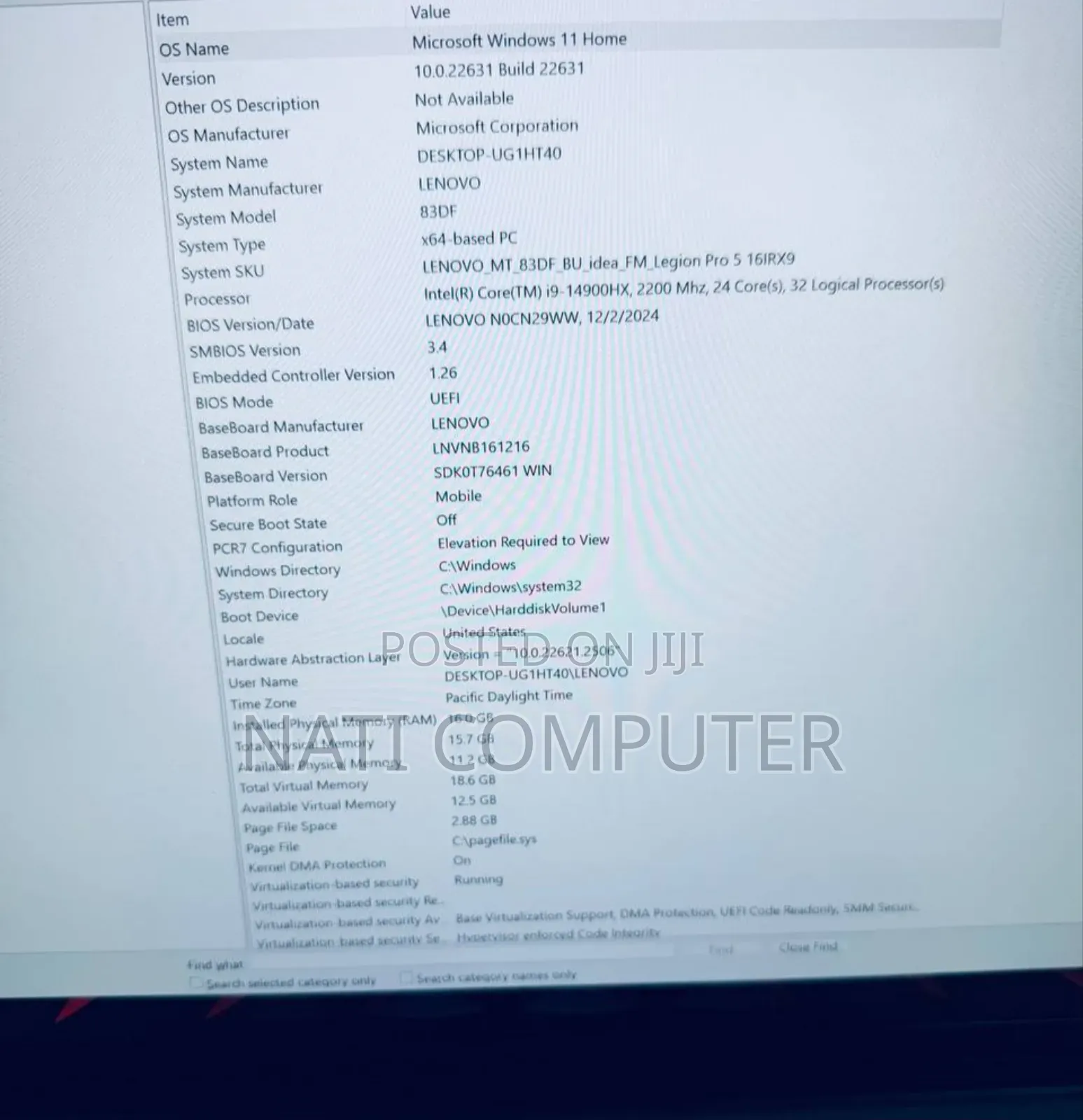 New Laptop Lenovo Legion 5 16GB Intel Core I9 SSD 1T