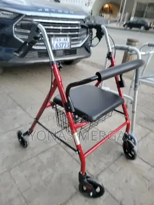 Rollator Walkers齁台collapsible Four Wheel Walker醉፬push Down Brakes