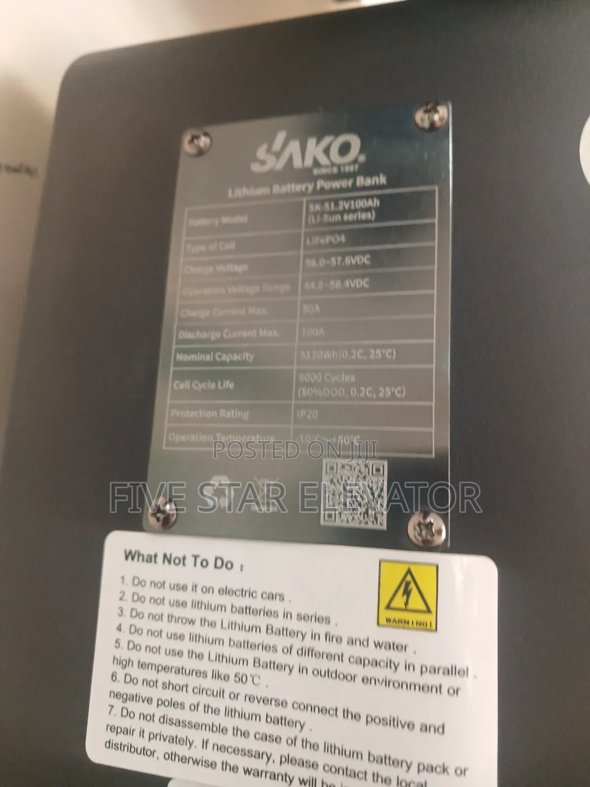 Solar Energy System 6kw Sako Inverter, 51.2v 100ah Battery