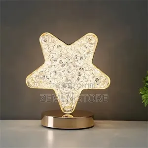 Crystal Star Table Lamp - የከዋክብት ቅርጽ ያለው የጌጣጌጥና የእራስጌ መብራት
