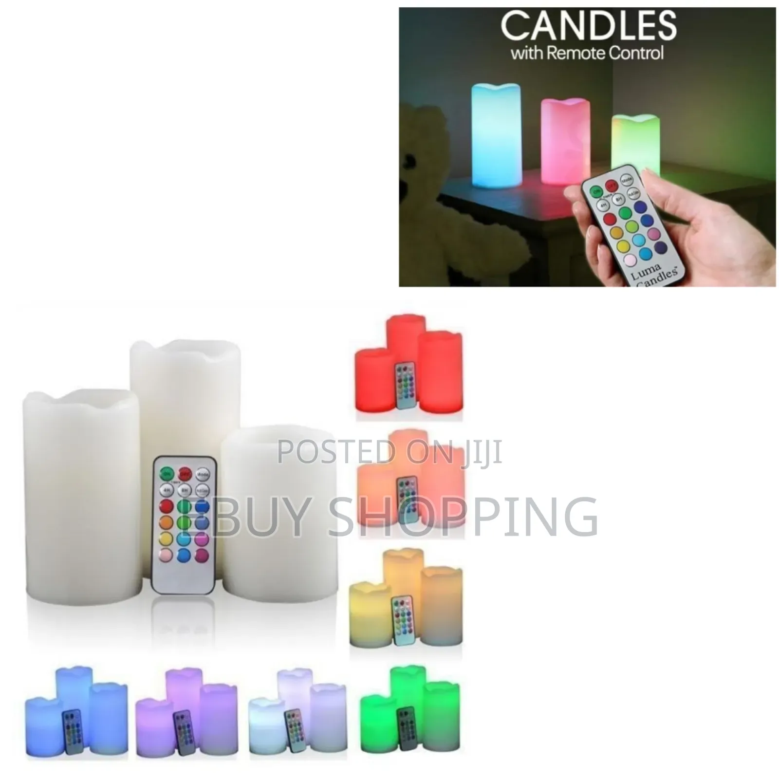 Rechargeable Style Flameless Candles – Color Changing, Remote,