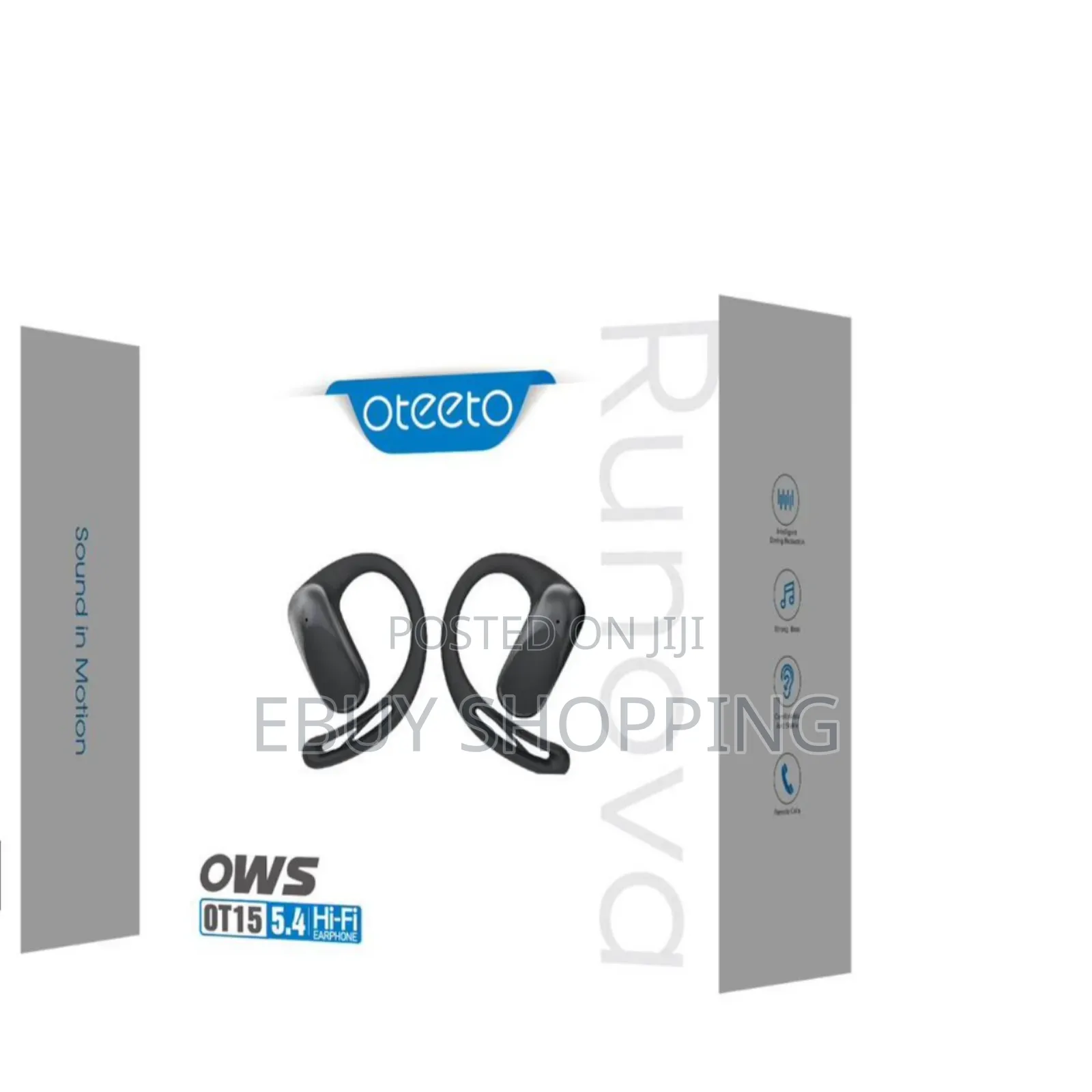 Oteeto Runova Hi-Fi Open-Ear Headphones – Sweatproof, Bluetooth