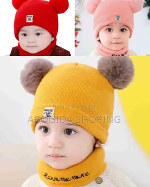 Toddler Knitted Hat Beanie Cap Scarf Set