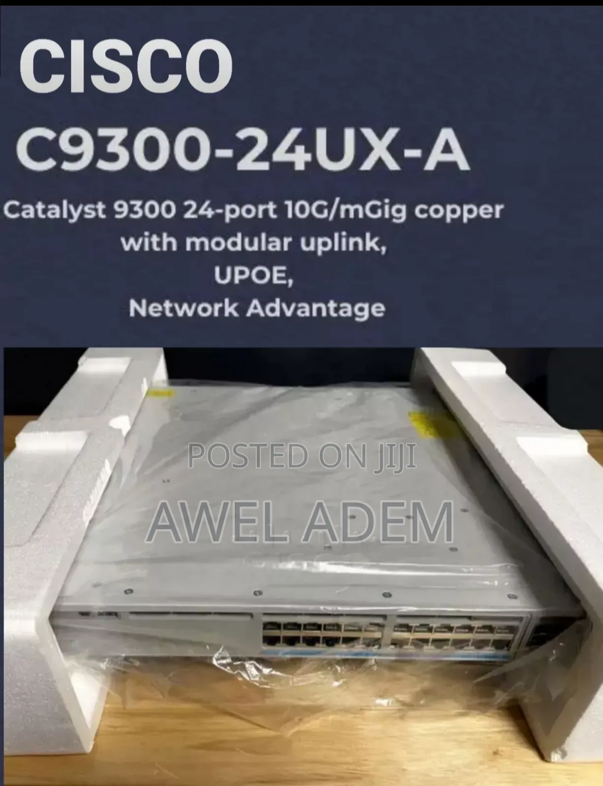 Cisco C9300-24ux-a Catalyst 9300 24-Port Mgig Upoe Network Switch