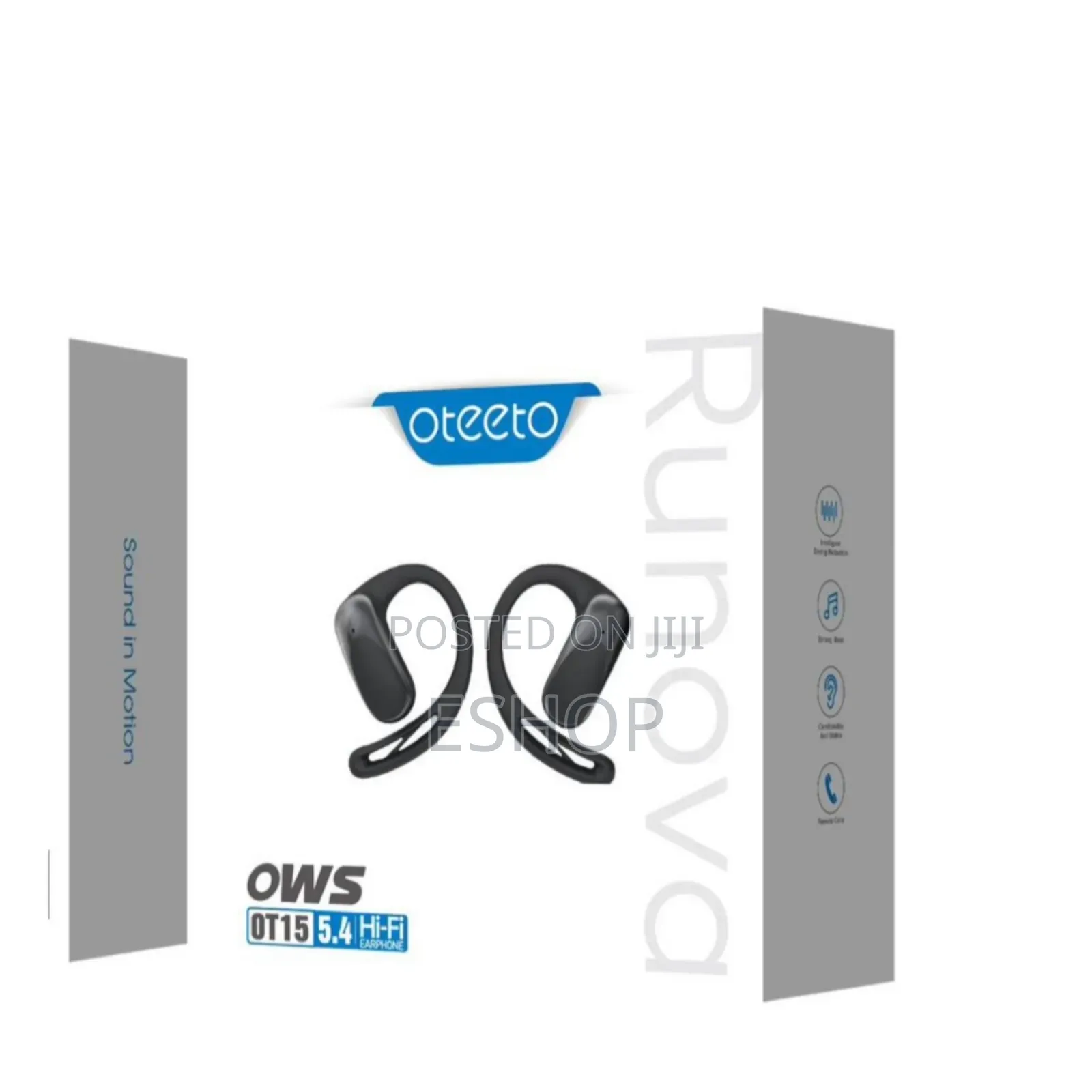 Oteeto Runova Open-Ear Ows Earphones – Lightweight, Comfortable,