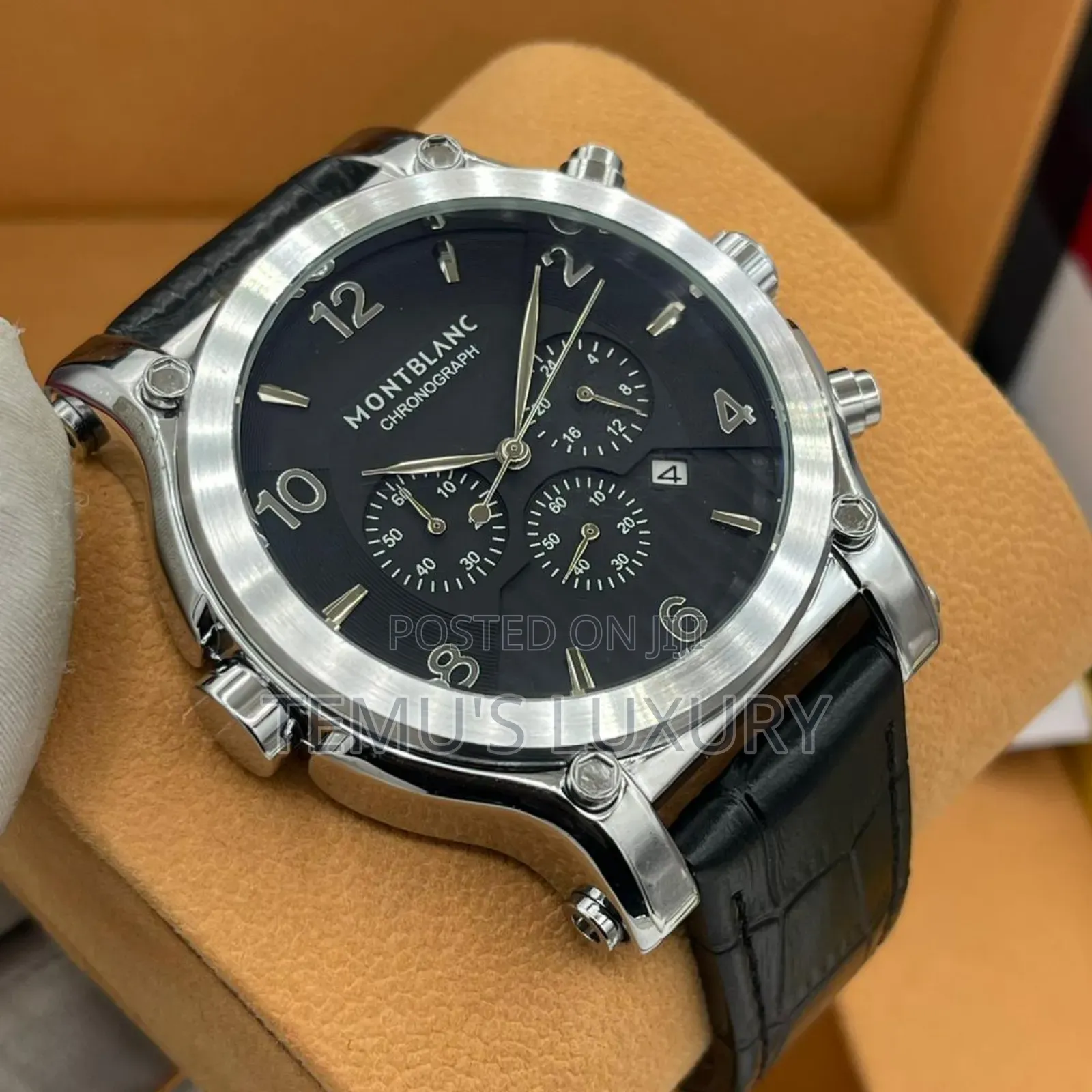 Montblanc Chronograph Timewalker Leather Strap Premium Quality Watch