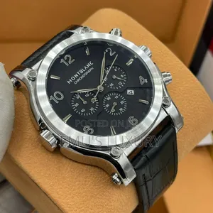 Montblanc Chronograph Timewalker Leather Strap Premium Quality Watch