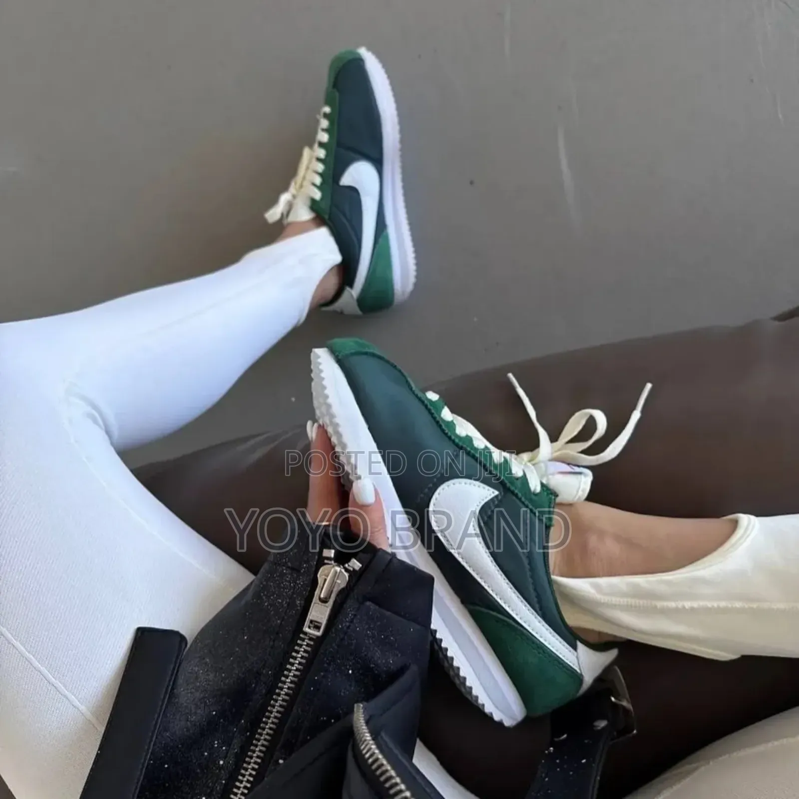 Nike Cortez in the Fire Green Fashion Sneaker