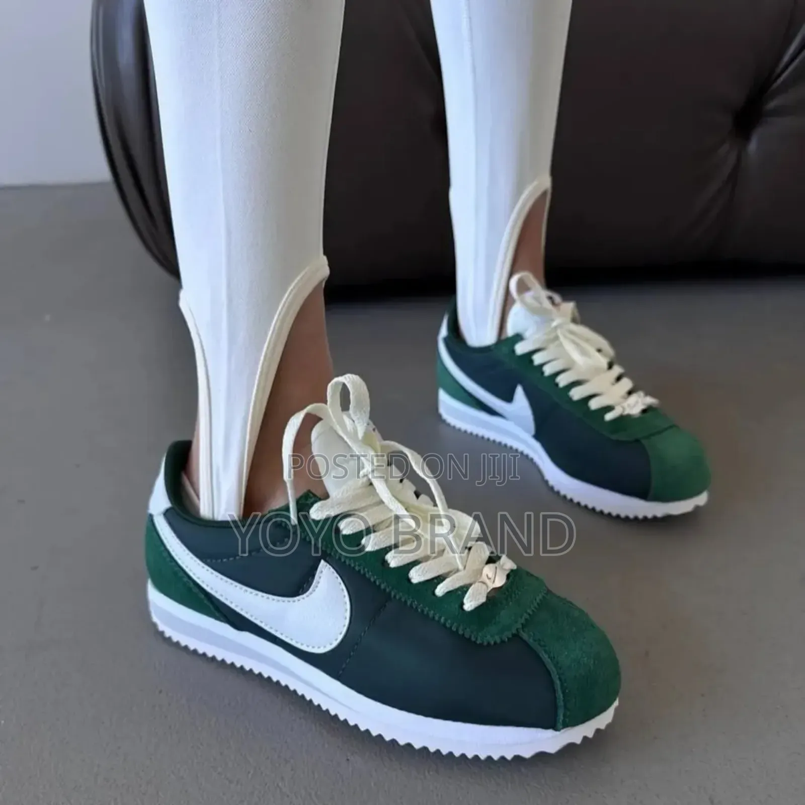 Nike Cortez in the Fire Green Fashion Sneaker