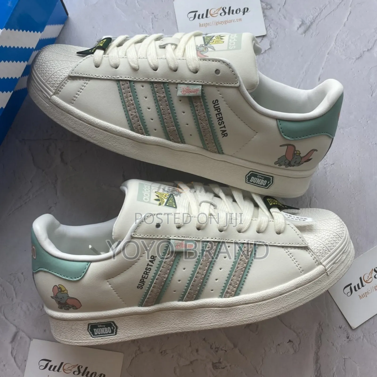 Adidas Old School Super Star Disny Dumbo White Lather Fashion Shoes