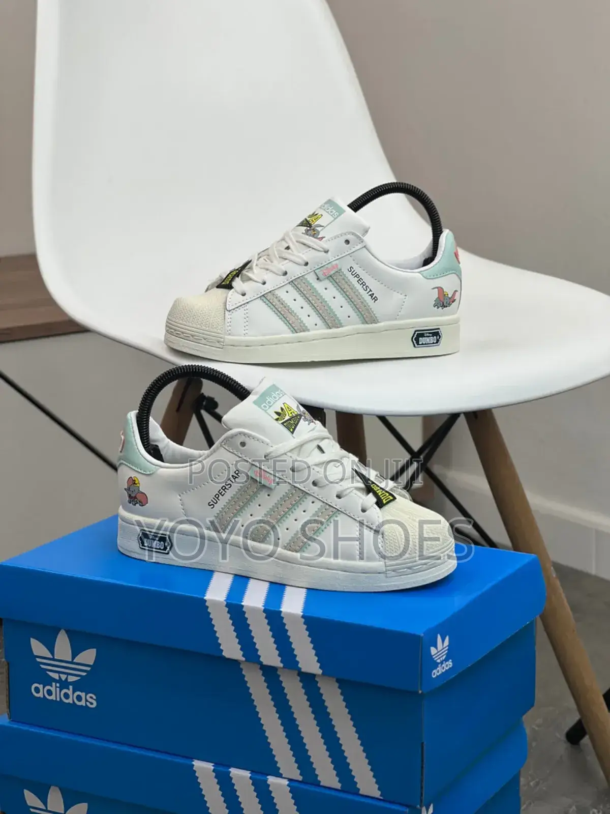 Adidas Old School Super Star Disny Dumbo White Lather Fashion Shoes