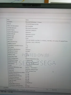 New Laptop Dell Alienware M18 R2 16GB Intel Core I7 SSD 1T