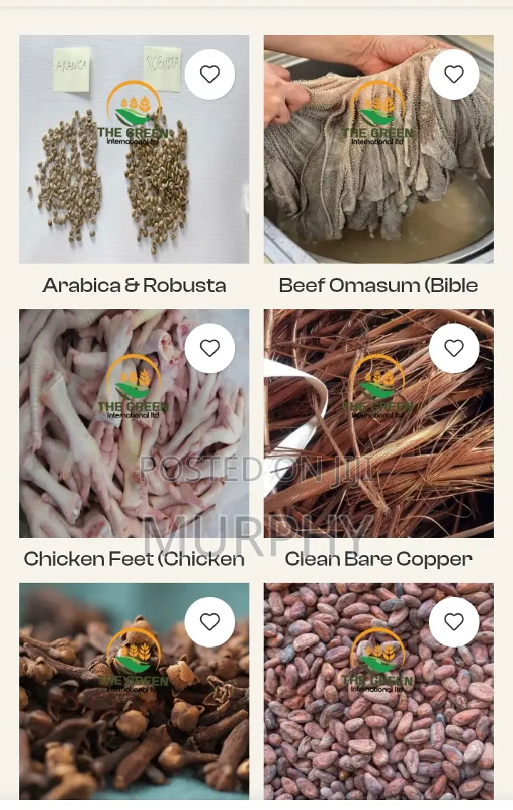 Variety of Agricultural Commodities for Sale