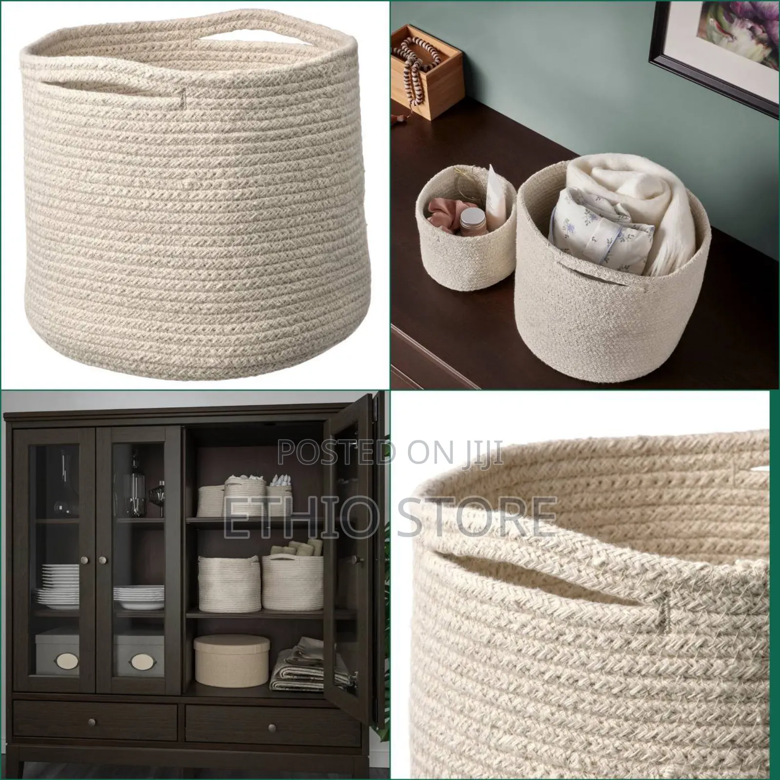 Basket ,25x24 Cm , Natural