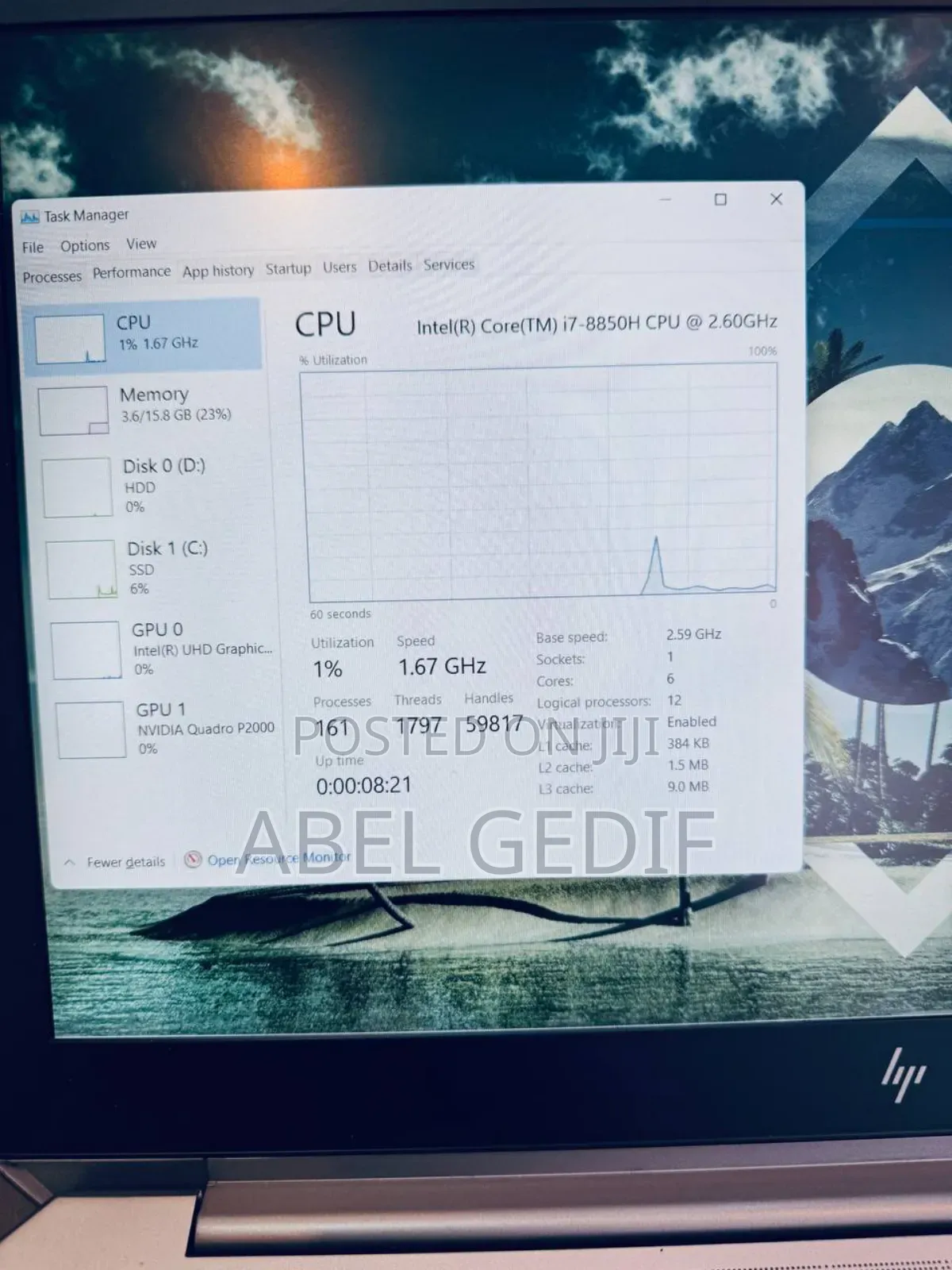 New Laptop HP ZBook 15u 16GB Intel Core I7 SSD 512GB