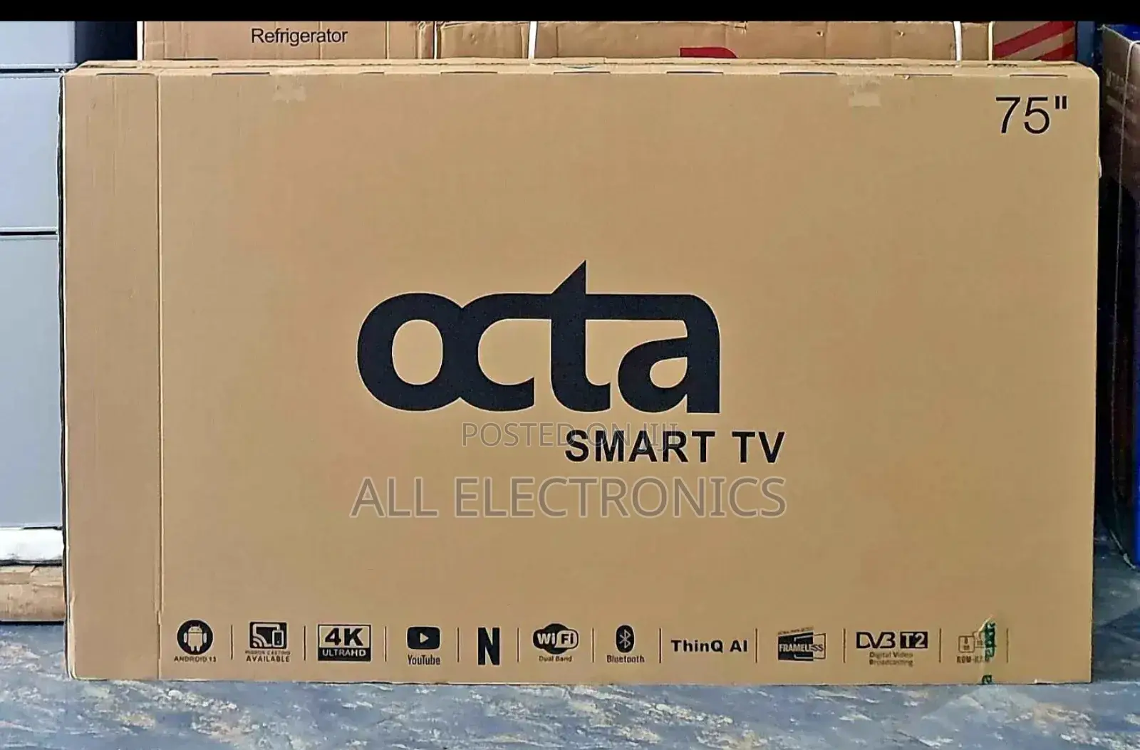 Octa 75" Double Screen TV Smart New