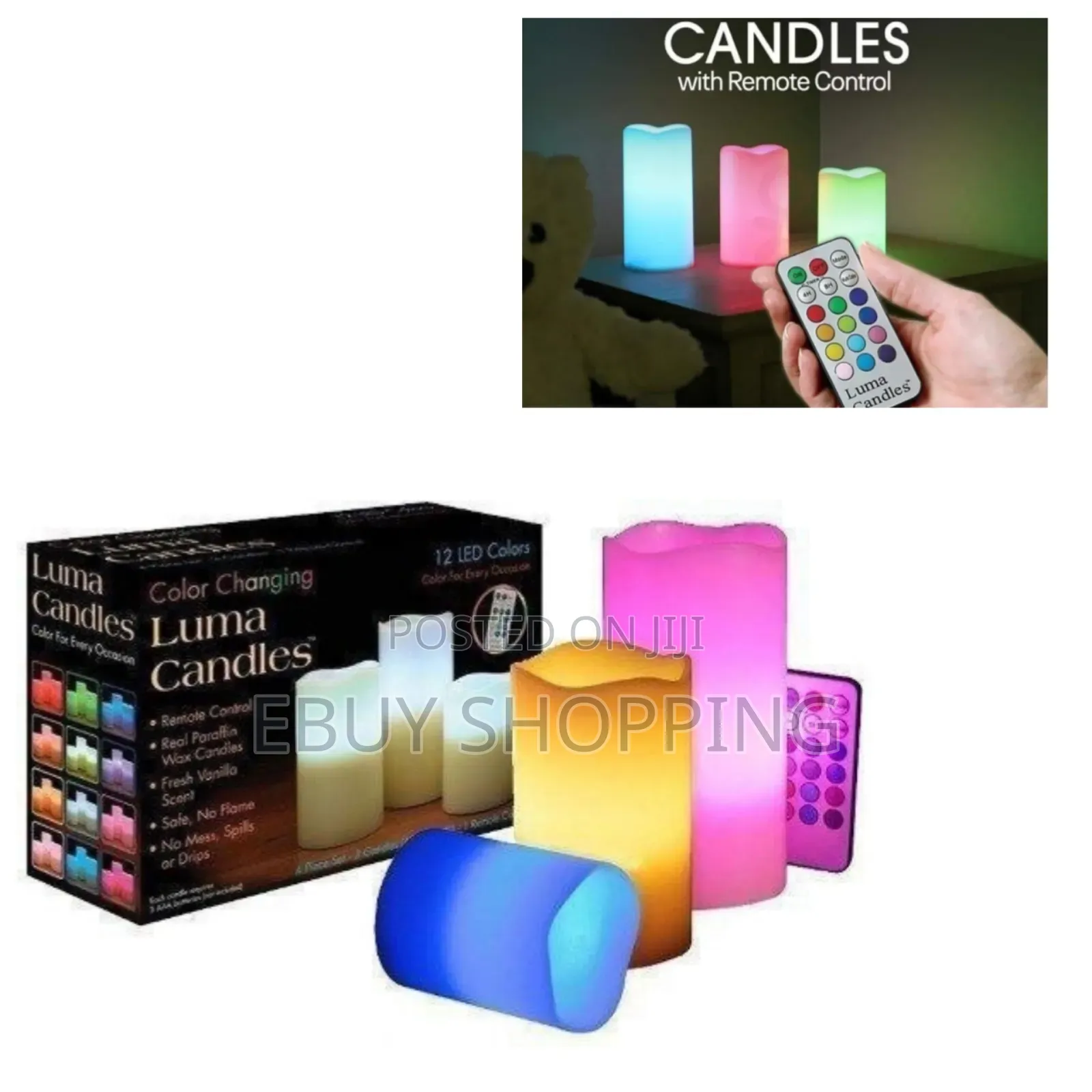 Safe Flameless Luma Candles – Color Changing Led, Remote