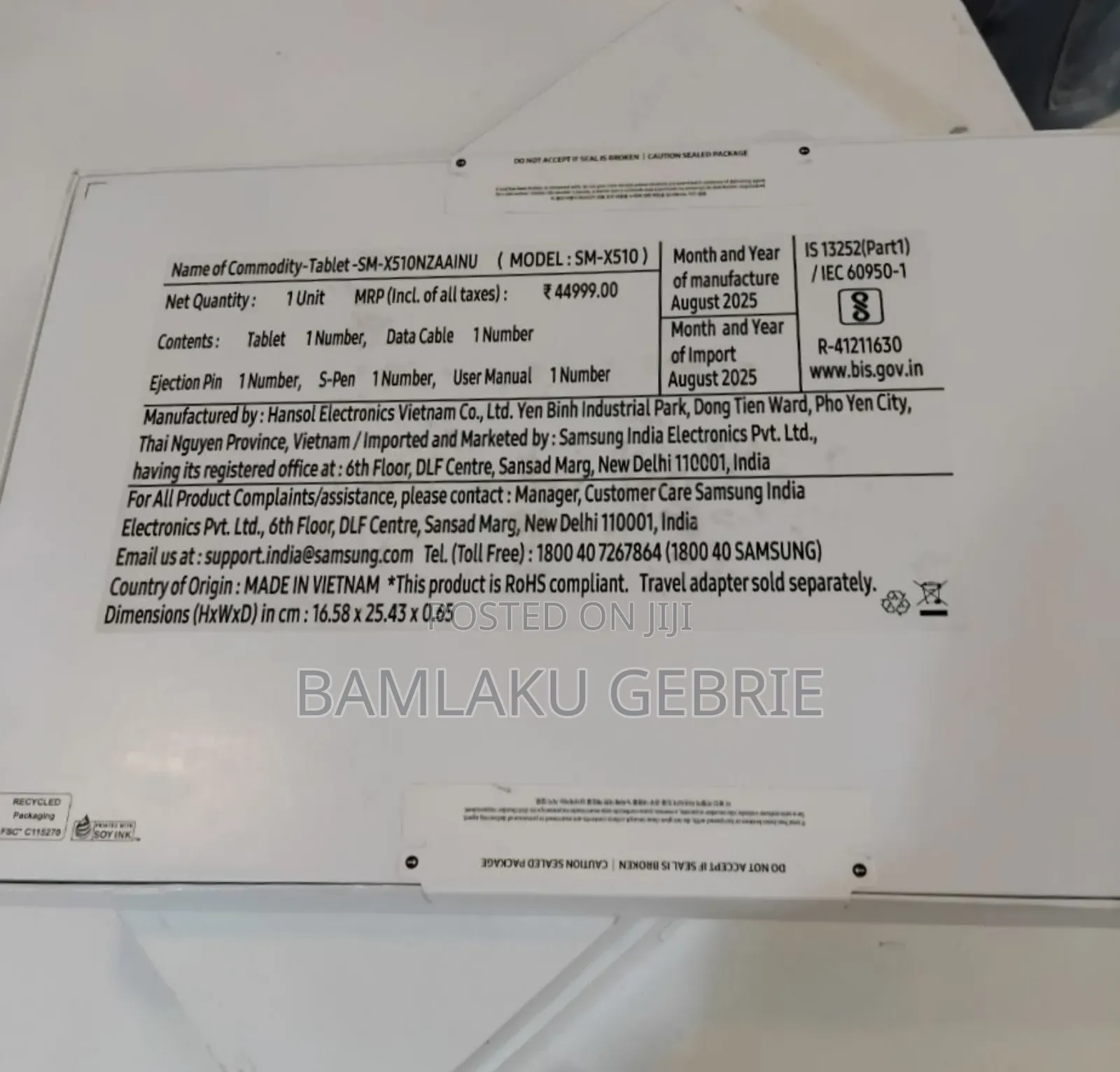 New Samsung Galaxy Tab S9 FE 128 GB