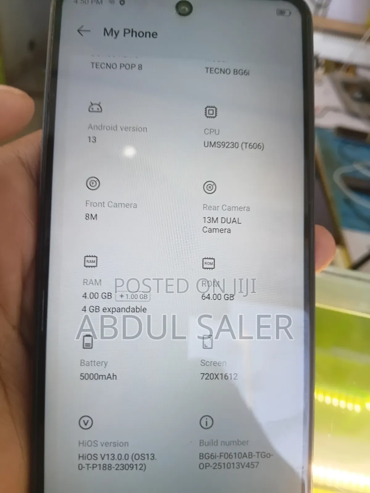 Tecno Pop 8 64 GB Blue