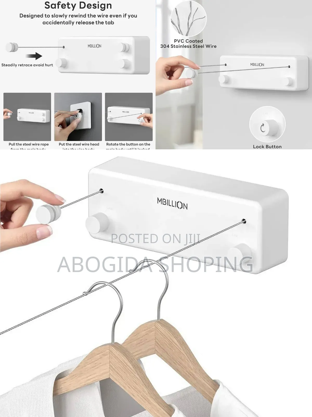 Double Rope Retractable Clothesline