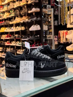 Nike Air 1 Force Venom High Master Quality Black Cat Shoes for Man's