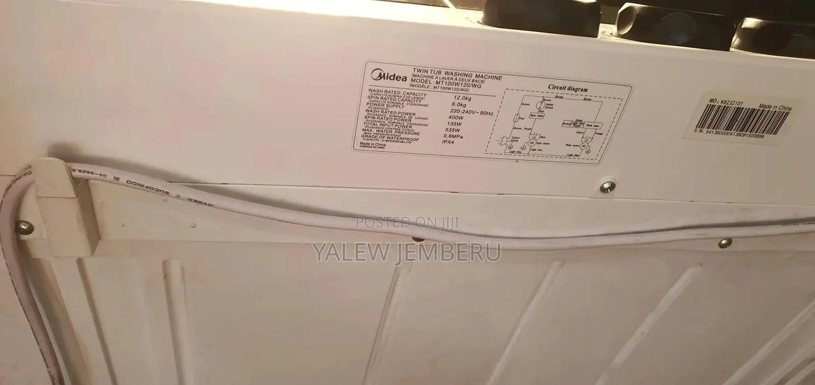 Media Washing Machine Semi Automatic - 12kg