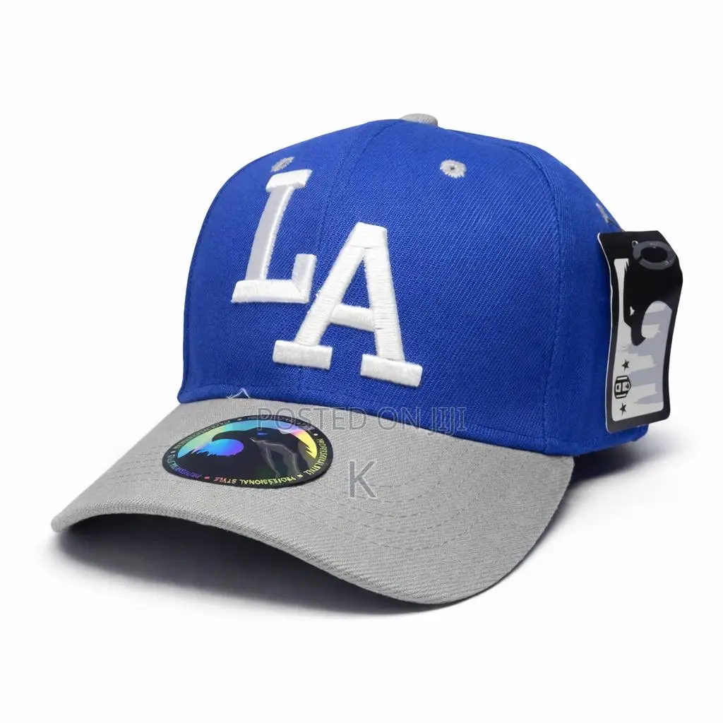 La Letter Embroidery Snapback Baseball Caps