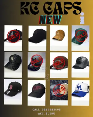 La Letter Embroidery Snapback Baseball Caps