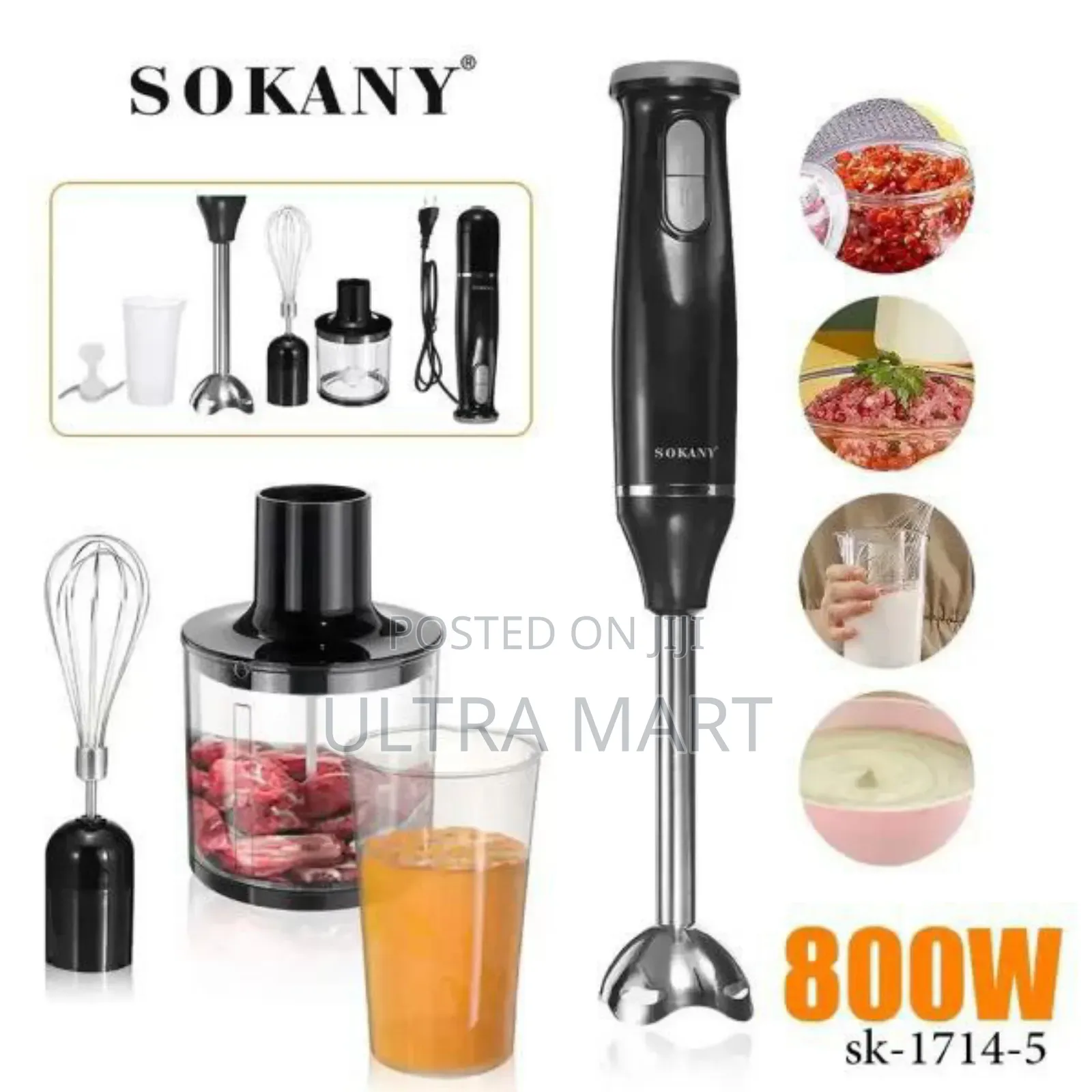 Sokany 5 in 1 Hand Blender