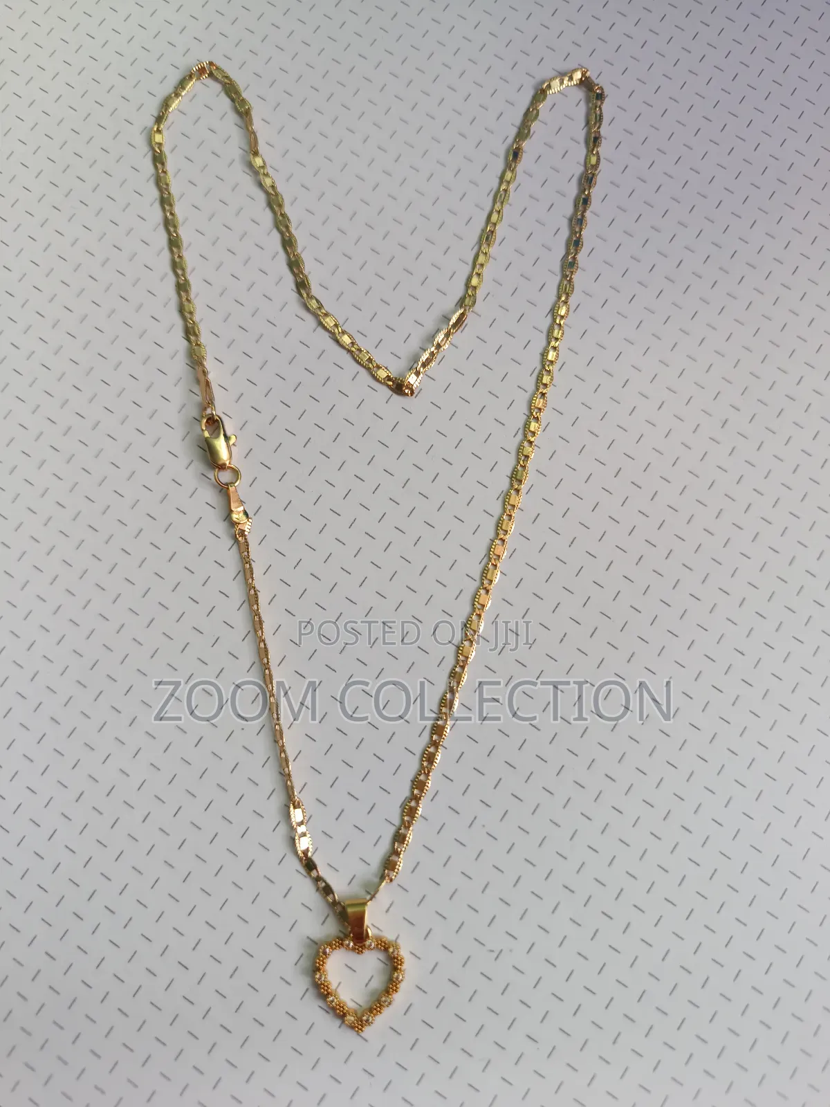 Gold-Look Stainless Steel Pendant Necklace