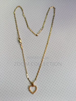 Gold-Look Stainless Steel Pendant Necklace