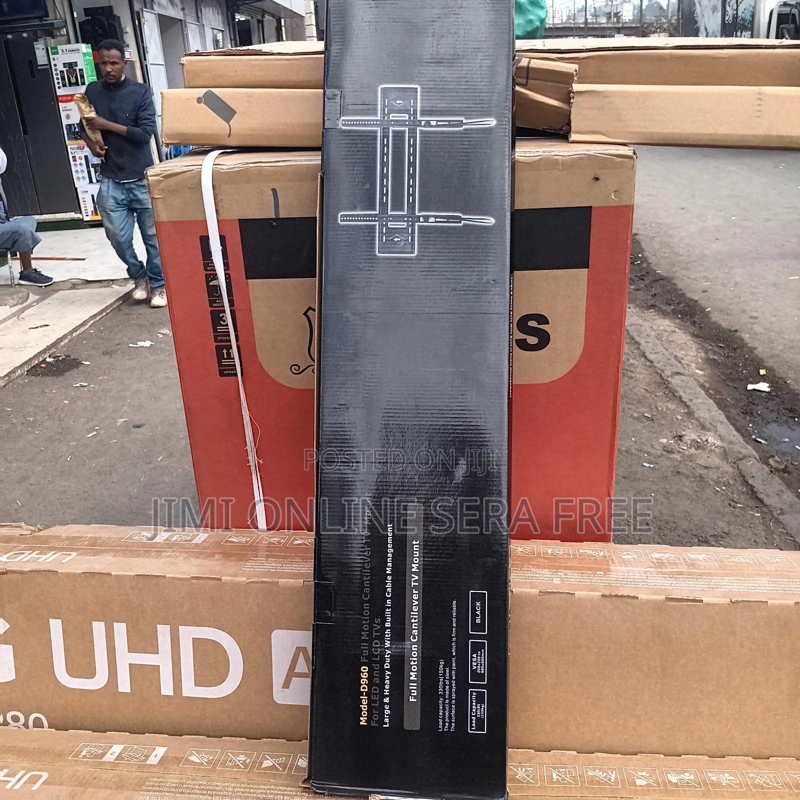 ቲቪ መስቀያ ነወ እስከ 120ኢንች ሚሰቅል ነው ትልቅ ነው ብራንድ መስቀያ