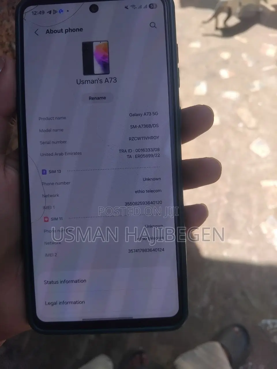 Samsung Galaxy A73 5G 256 GB Gray