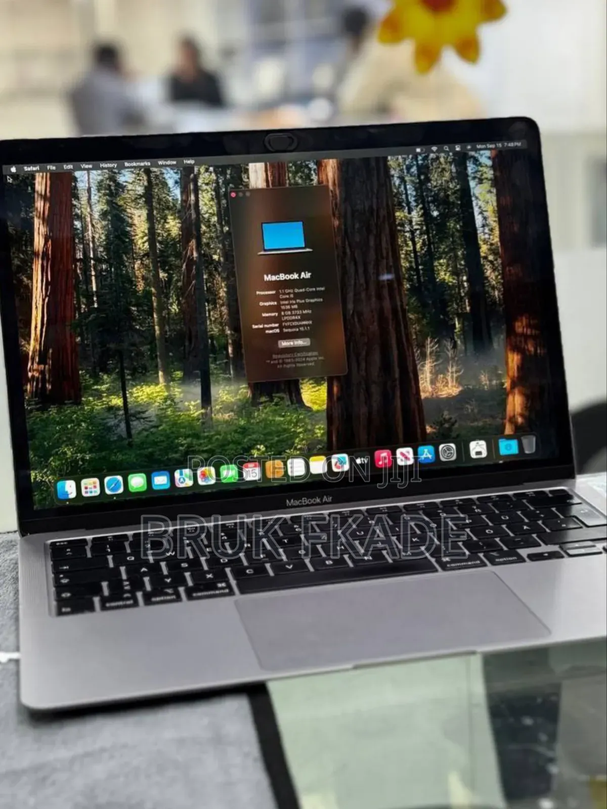 New Laptop Apple MacBook Air 2020 M1 8GB Apple M1 SSD 256GB