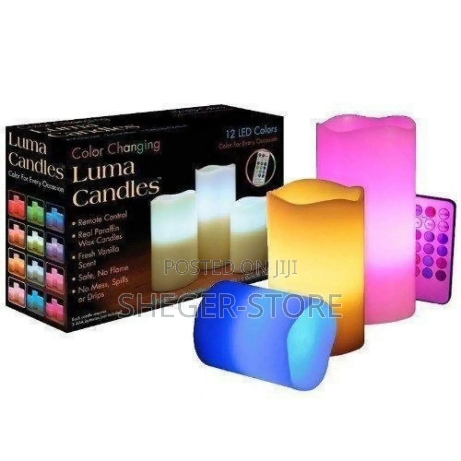 Lexury Color Changing Set of 3 Luma Candles