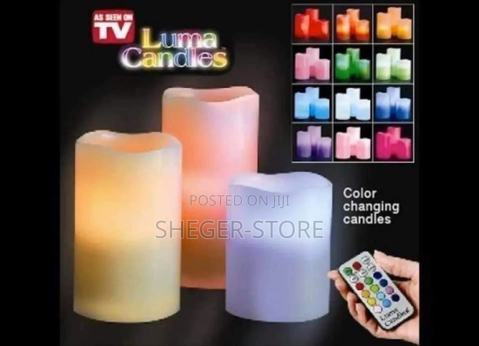 Lexury Color Changing Set of 3 Luma Candles