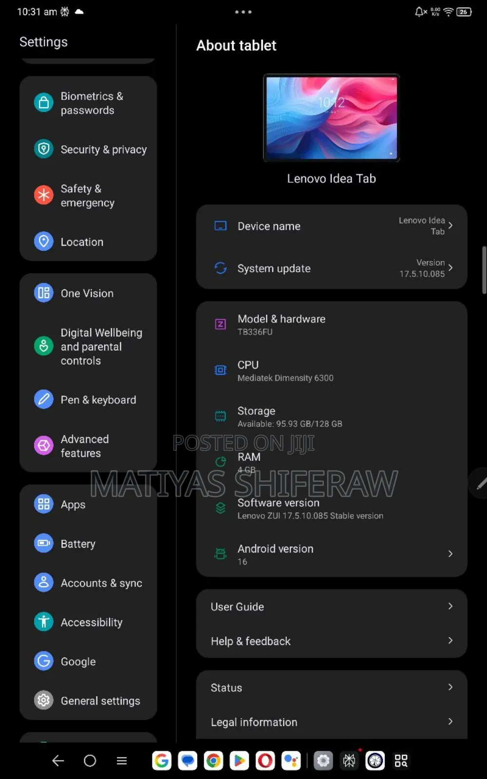 New Lenovo Tab K11 128 GB Gray