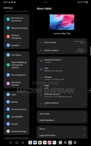 New Lenovo Tab K11 128 GB Gray