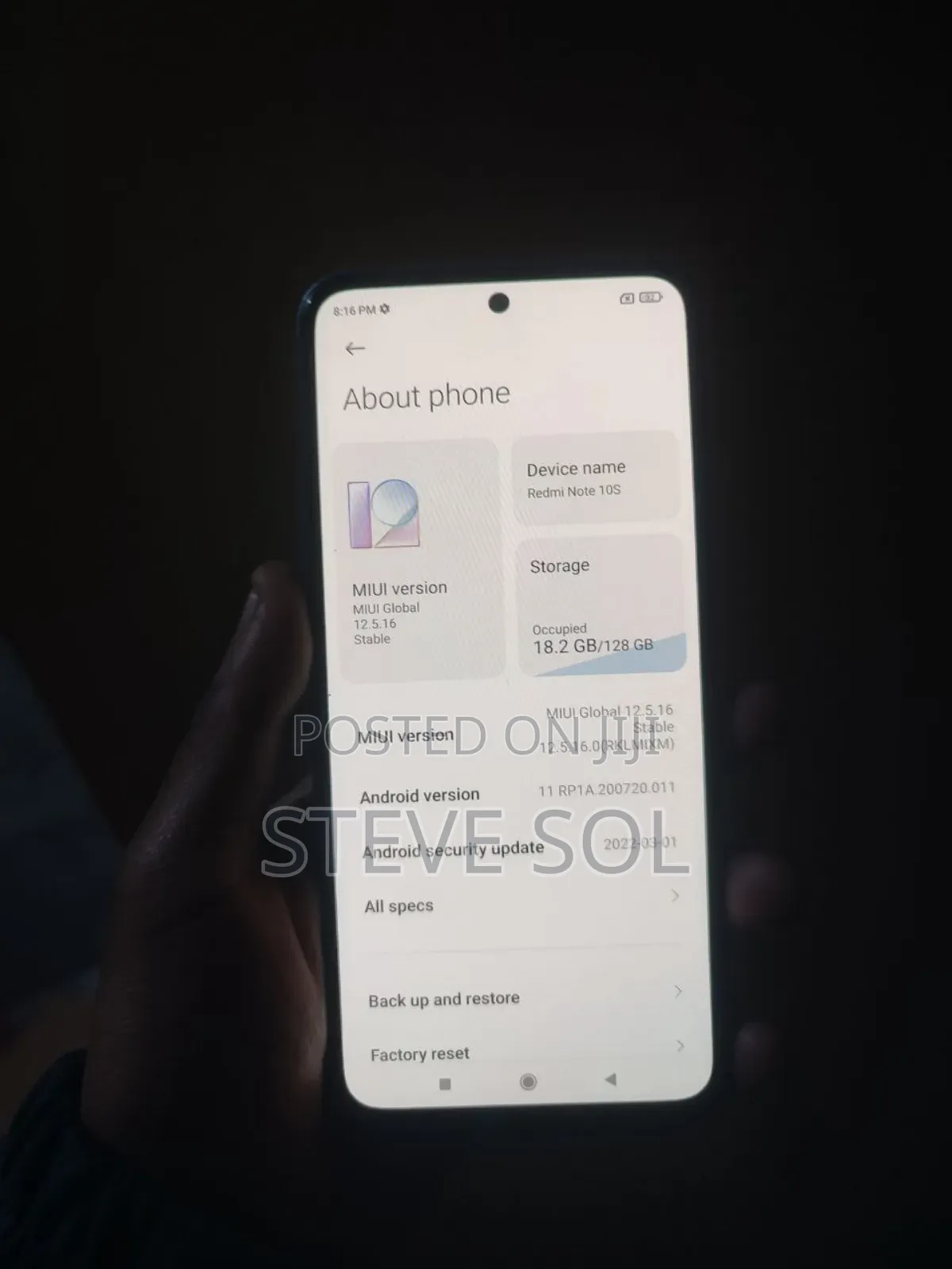 Xiaomi Redmi Note 10S 128 GB Blue