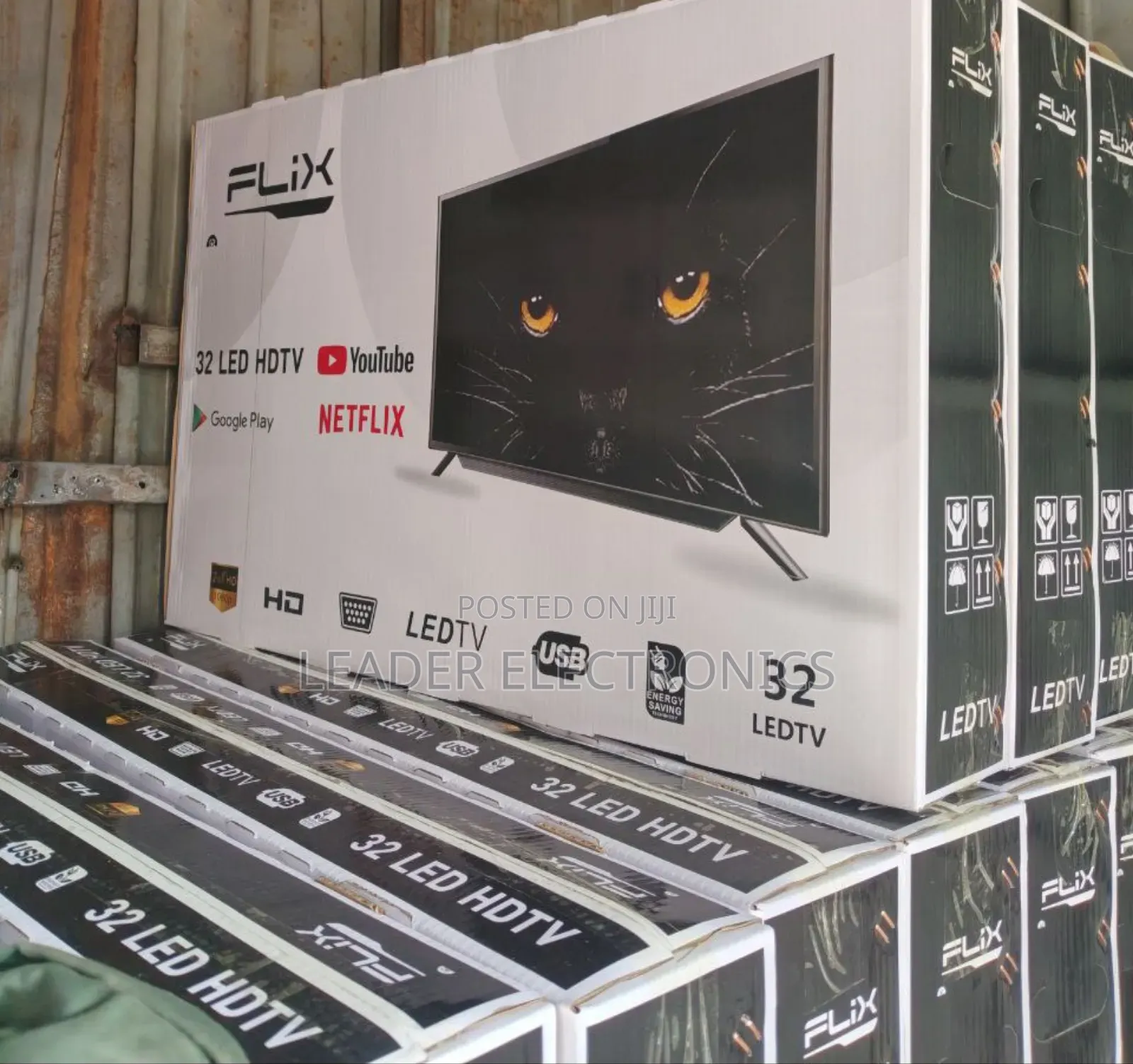 Flix Tv 43" Smart Android Tv New Arrival Double Glass