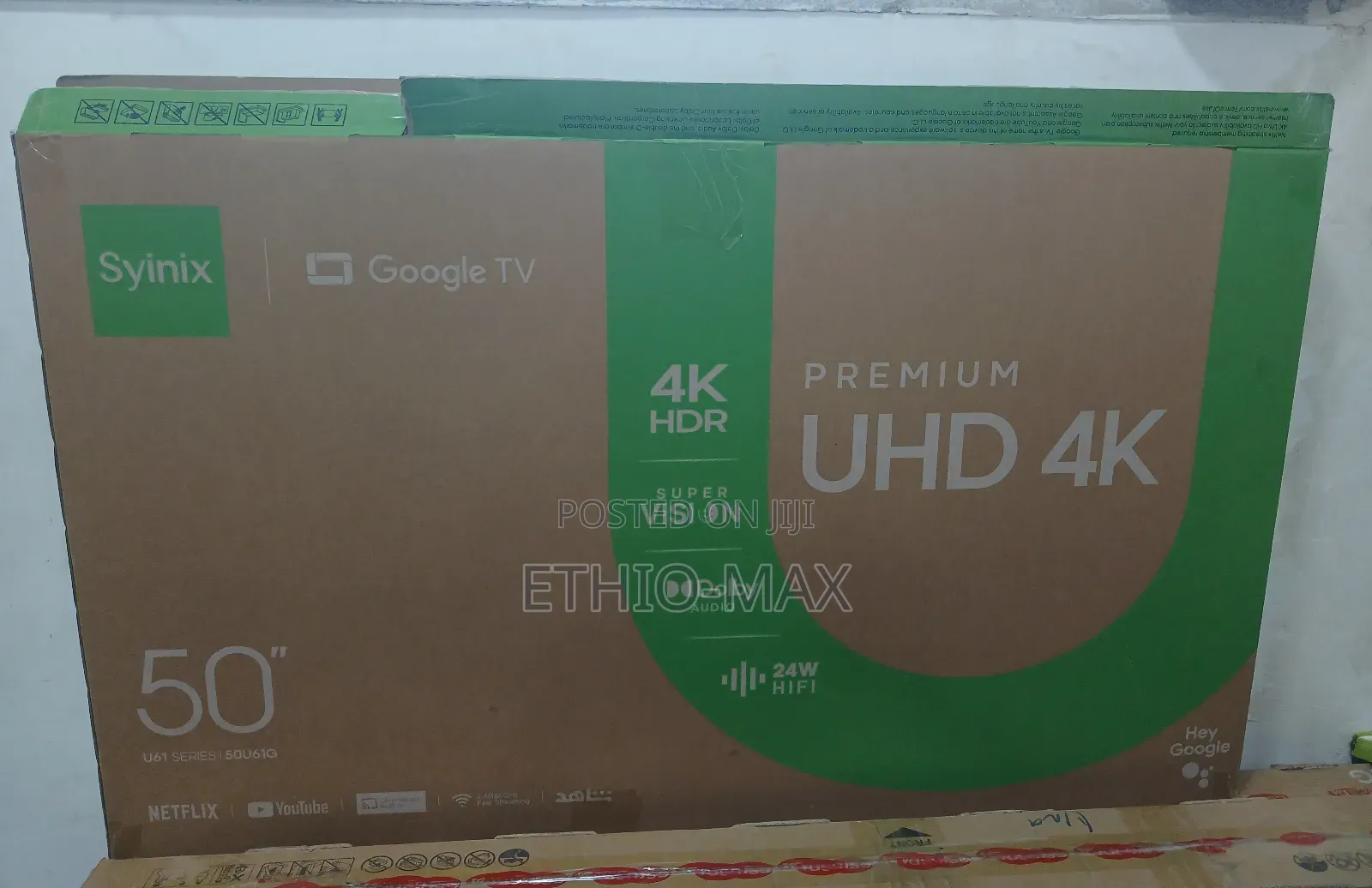 Syinix 50” Smart Google Tv – Uhd | Frameless | Dolby Audio