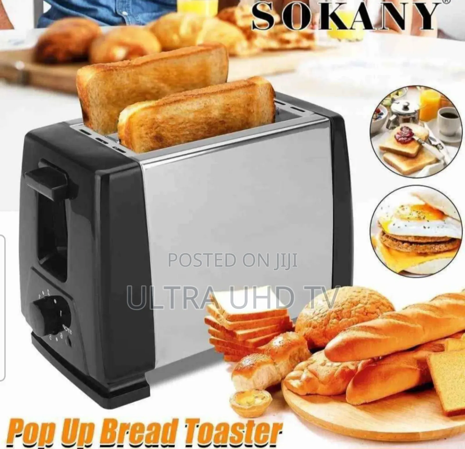 Toaster Sokany 2-Slice Pop-Up Bread Toaster