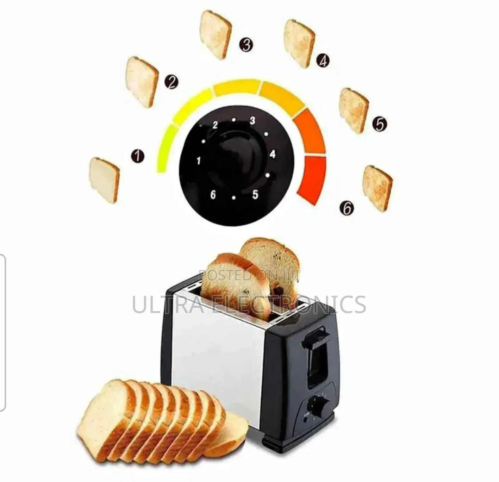 Toaster Sokany 2-Slice Pop-Up Bread Toaster