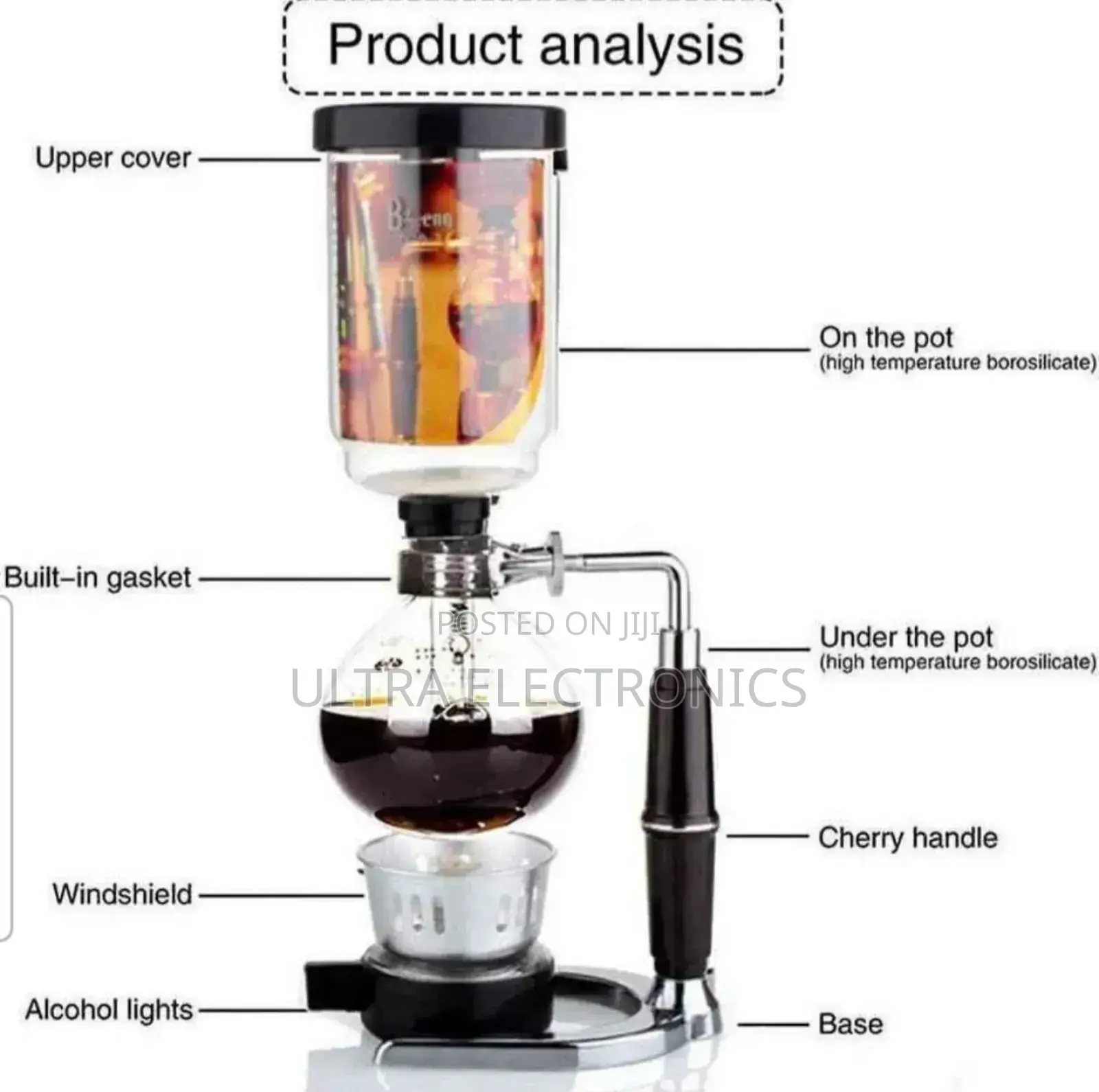 Japanese-Style Vacuum Siphon Coffee Maker. Product Deta